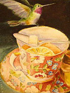 Tea Paintings: Nancy Lucas The Birds