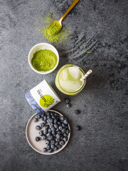 Matcha Tea for Focus, Calm, and Meditation Though green tea leaves into a powder and mixing it directly into water.