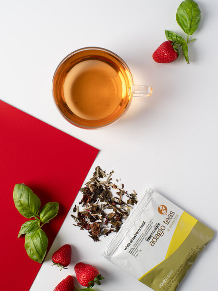 Take a sip of summer in a cup with our White Strawberry Basil! Refreshingly light and sweet, this infusion is sure to tingle your tastebuds. The bright flavors of strawberry mingle with the roundness of basil make a perfect combo brewed both hot or iced. 